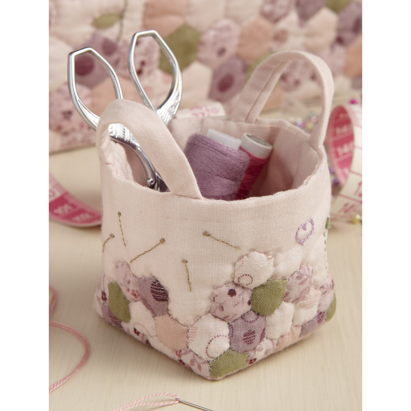Modèle patchwork – Mini-panière fleurie Modèle à télécharger Modèles