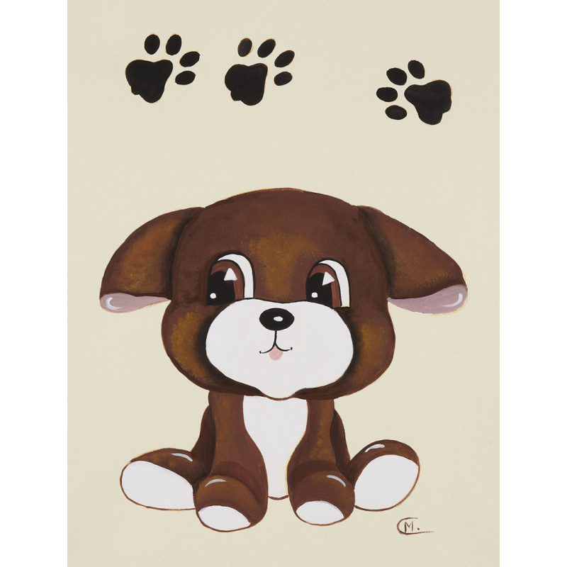 Modèle - Motif enfantin à peindre : le chien Modèle à télécharger Modèles