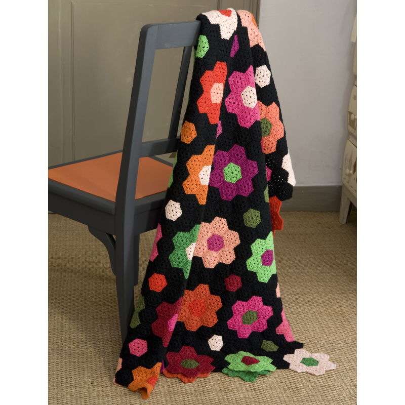 Modèle crochet – Plaid Jardin de grand-mère Modèle à télécharger Modèles