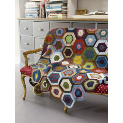 Modèle - Mosaïque d'hexagones au crochet Modèles Modèle - Mosaïque d'hexagones au crochet Modèles