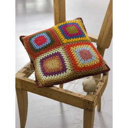 Modèle crochet – Coussin Bohème en granny squares Modèle à télécharger Modèles
