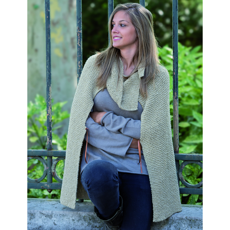 Modèle tricot – Veste longue Mutine Modèle à télécharger Modèles