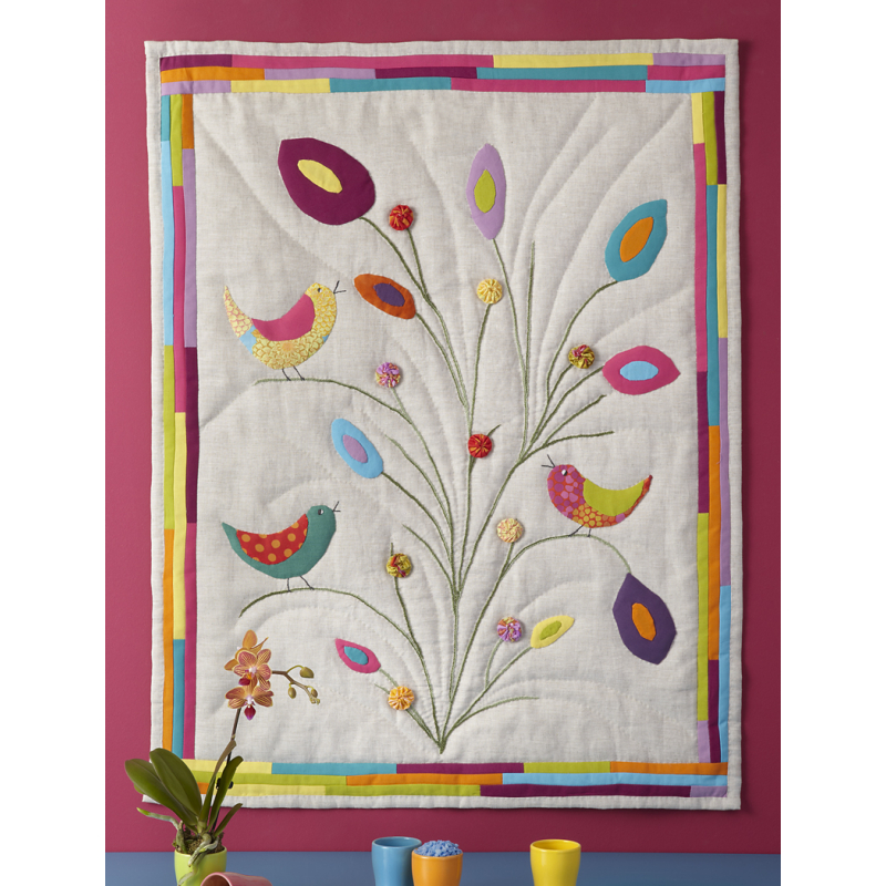 Modèle patchwork – Panneau Chant printanier Modèle à télécharger Modèles