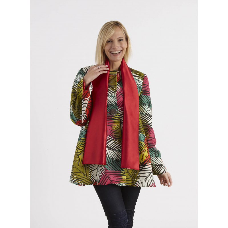 Modèle couture femme – Manteau ample multicolore Modèle à télécharger Modèles