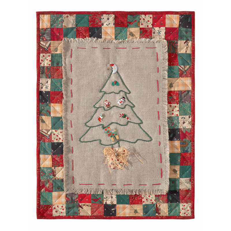 Modèle patchwork – Mini-quilt de Noël Modèle à télécharger Modèles