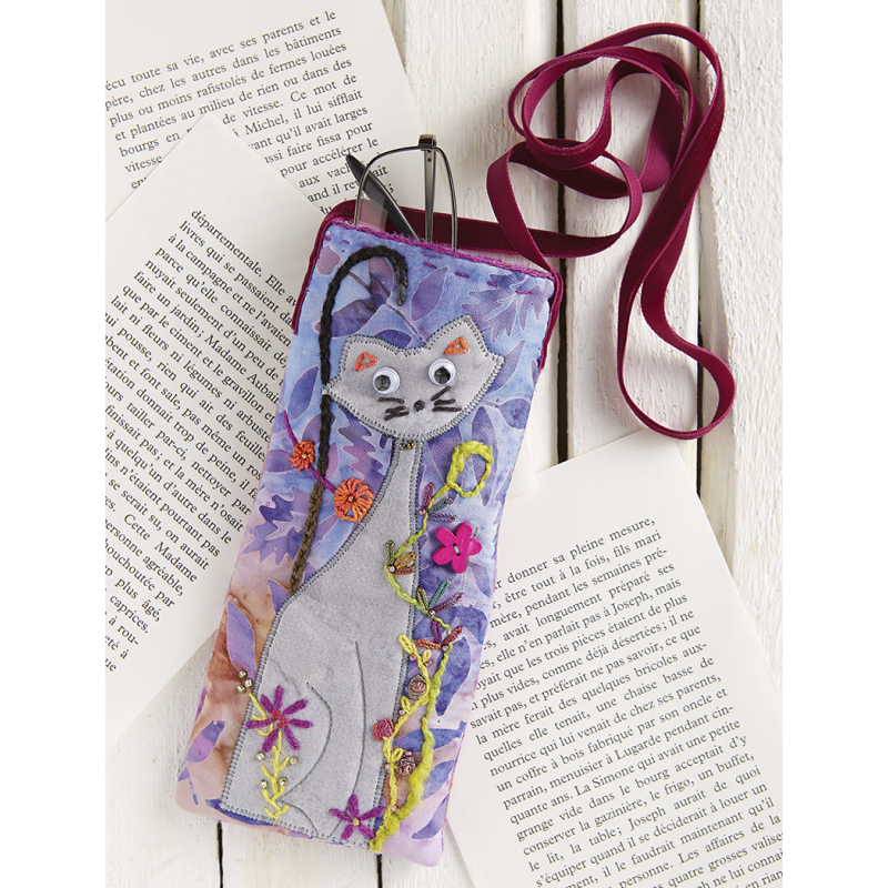 Modèle patchwork – Étui à lunettes Chat alors ! Modèle à télécharger Modèles