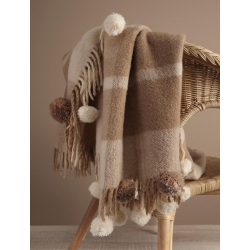 Modèle loisirs créatifs – Plaid à pompons Un hiver tout doux Modèle à télécharger Modèles