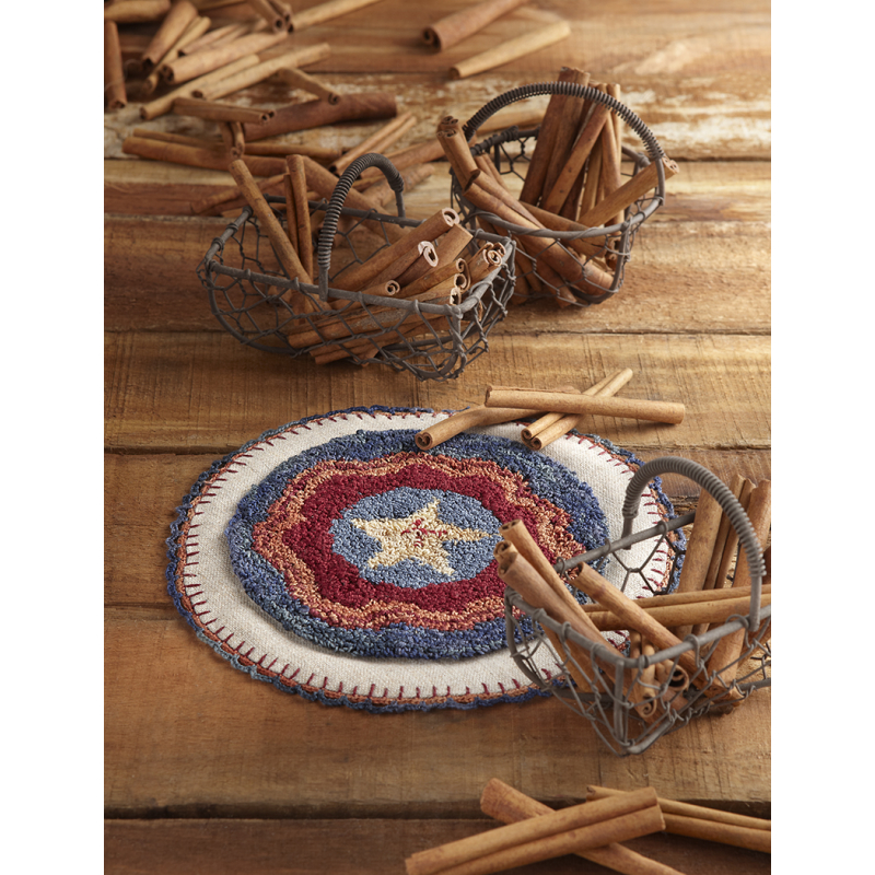 Modèle punch needle – Napperon Flower Star Modèles