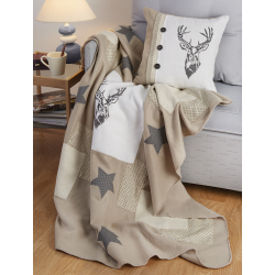 Modèle - Les joies hivernales - Plaid et coussin Modèle à télécharger Modèles