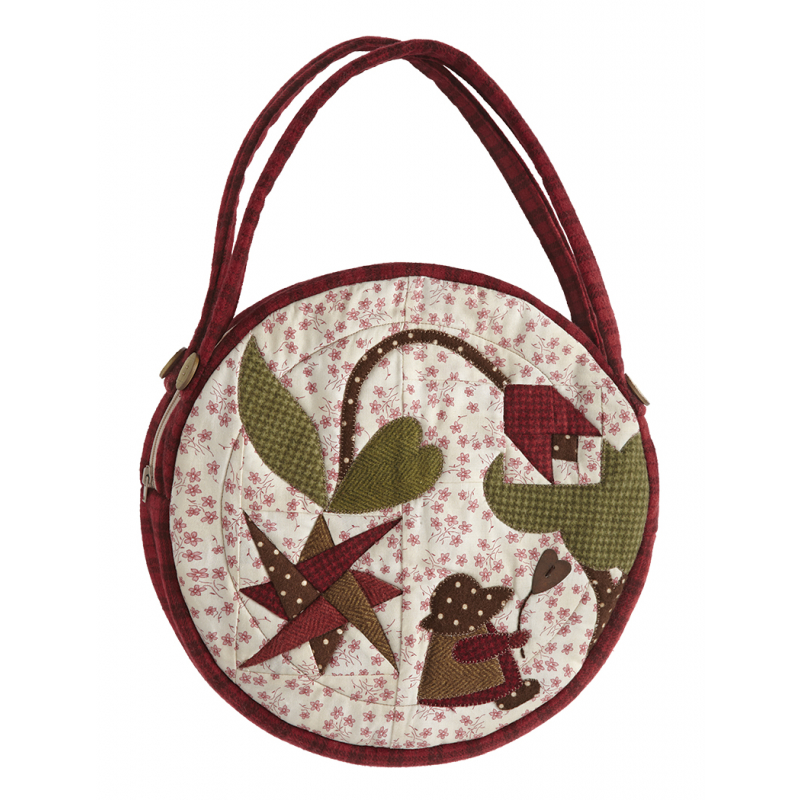 Modèle patchwork – Sac rond Fugue bucolique Modèle à télécharger Modèles