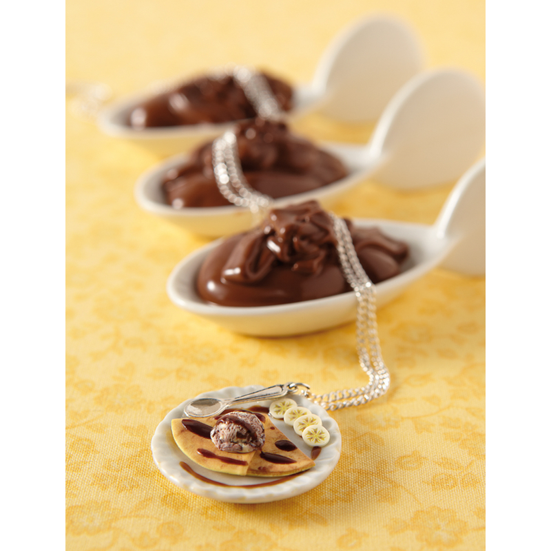 Modèle - Pendentif crêpe chocolat-banane Modèle à télécharger Modèles