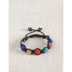 Bracelet à strass multicolores  - 1