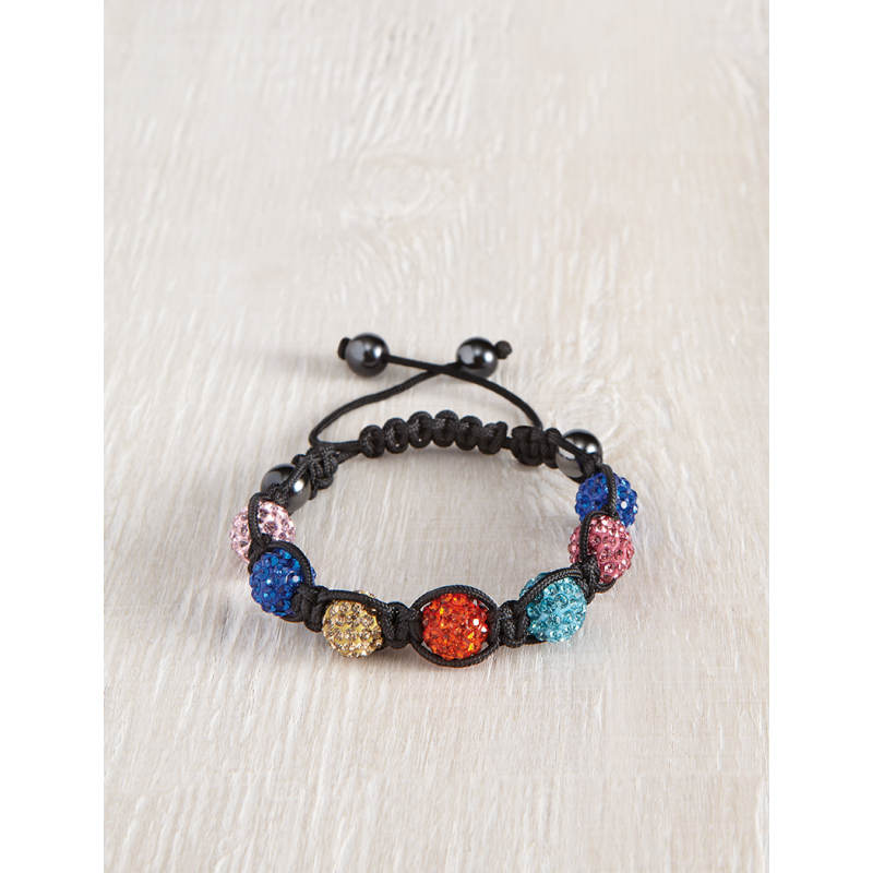 Bracelet à strass multicolores  - 1