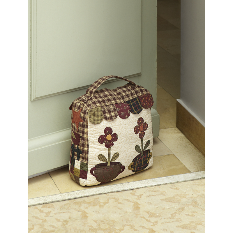 Modèle patchwork – Cale-porte fleuri Modèle à télécharger Modèles