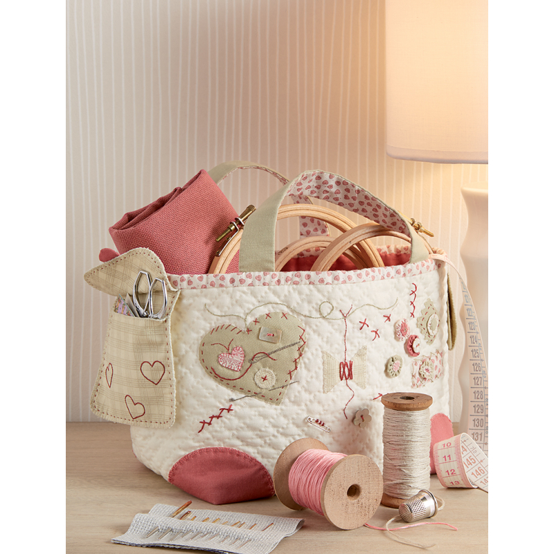 Modèle patchwork – Cabas de brodeuse Cœur de brodeuse Modèle à télécharger Modèles