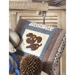 Modèle patchwork – Coussin chien Modèle à télécharger Modèles