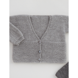 Modèle tricot enfant – Gilet Élégance fillette Modèle à télécharger Modèles