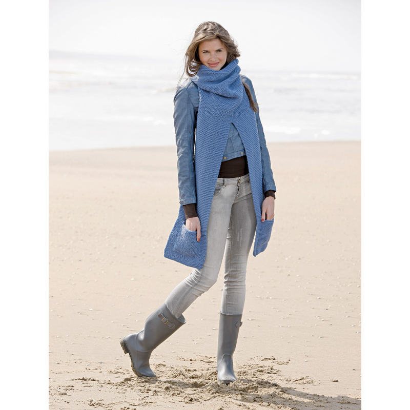Modèle tricot – Snood-écharpe Azurite Modèle à télécharger Modèles
