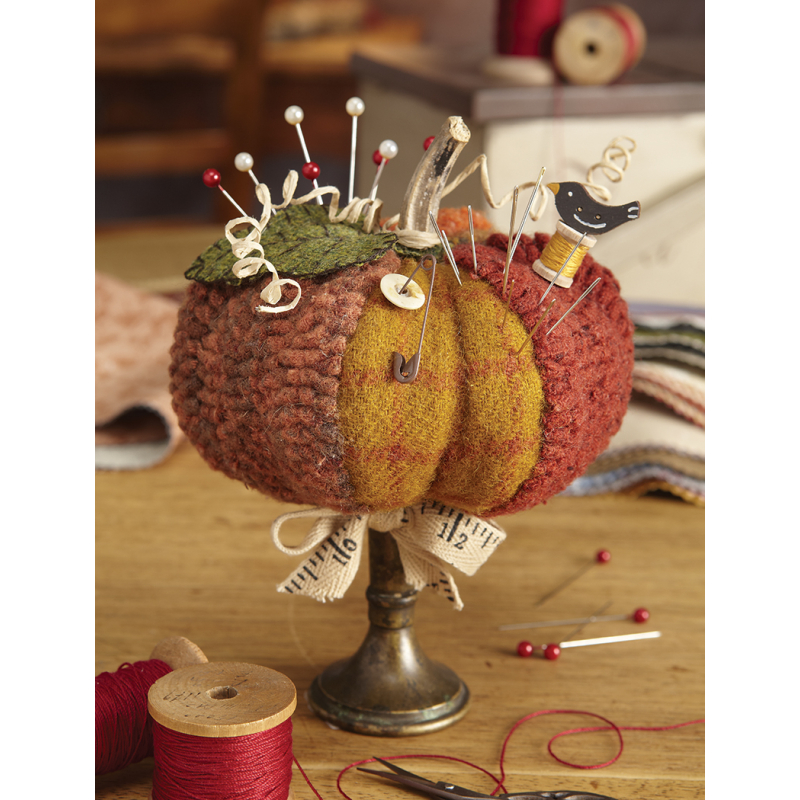Modèle couture et rug hooking – Pique-épingles Citrouille Modèle à télécharger Modèles