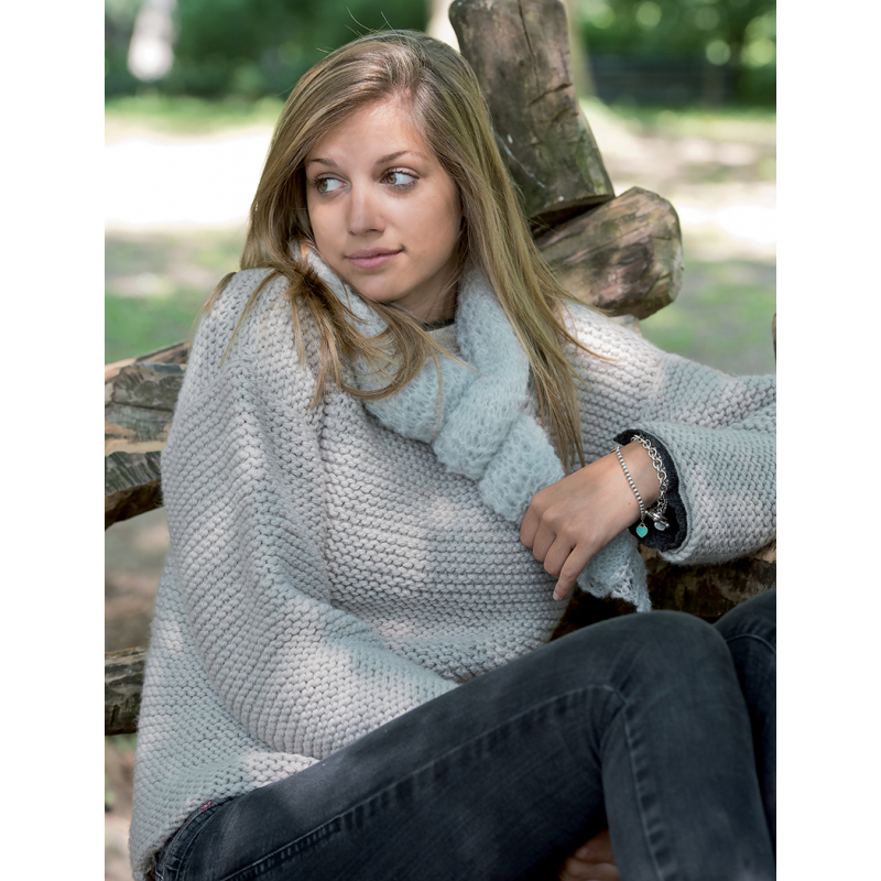 Modèles tricot – Pull et écharpe Dolmen Modèle à télécharger Modèles