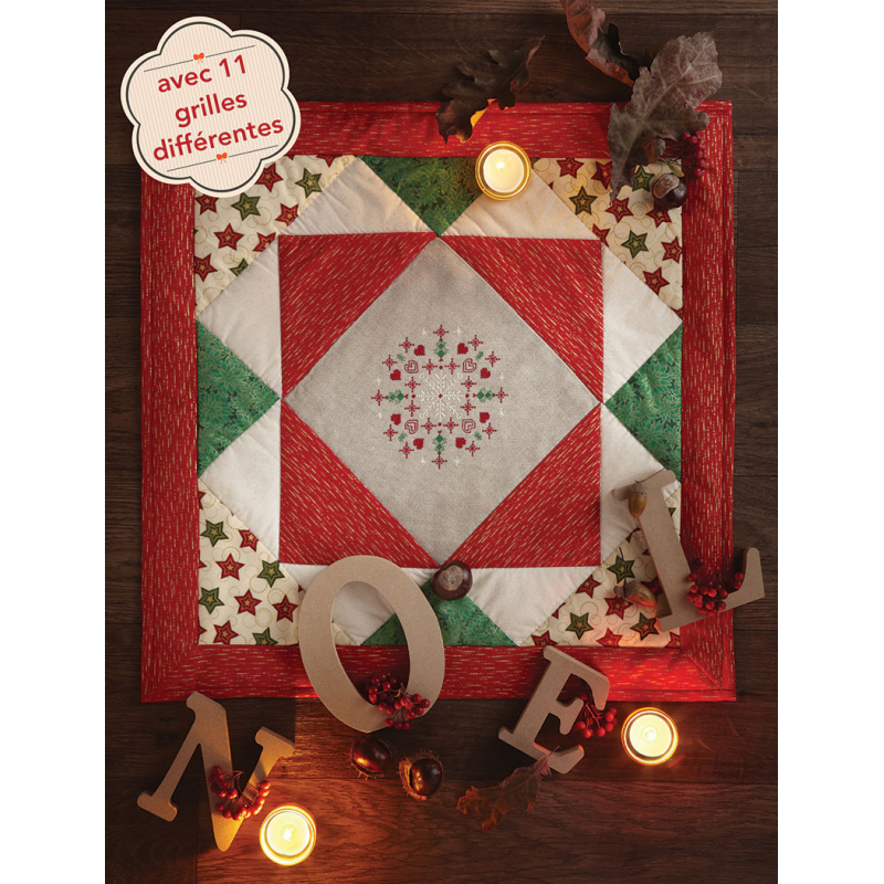Modèle patchwork – Panneau Hiver en fête Modèle à télécharger Modèles