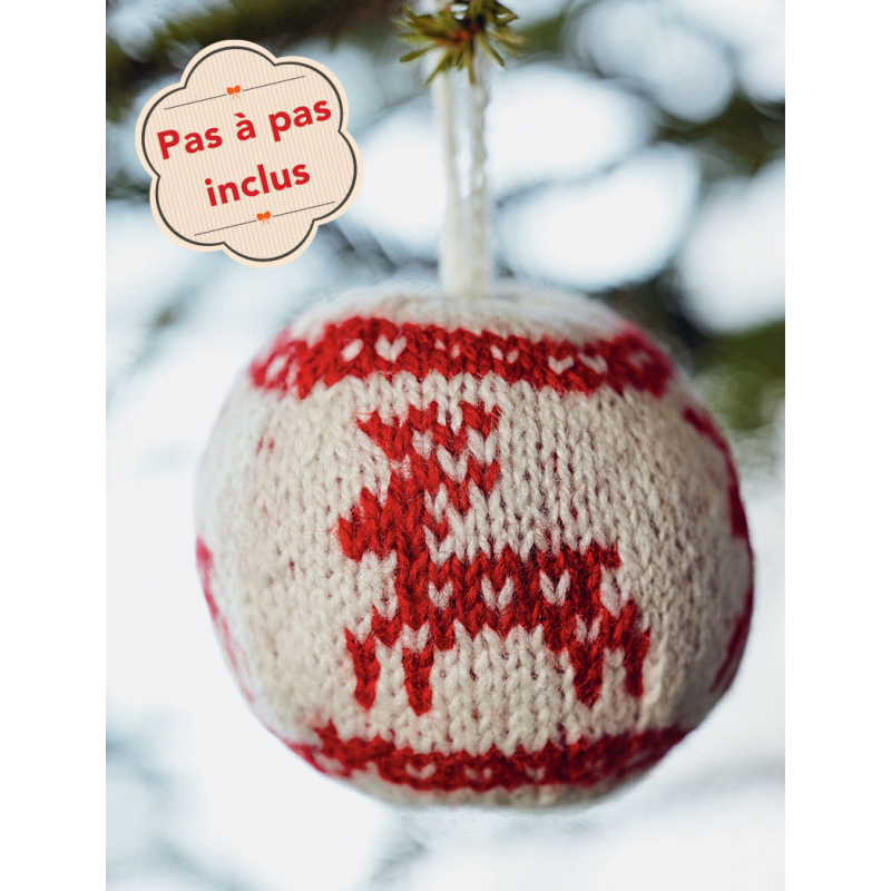 Modèle tricot – Boule de Noël Renne au galop Modèle à télécharger Modèles