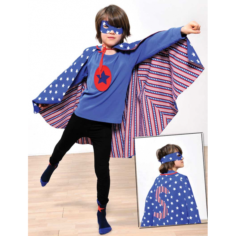 Modèle couture enfant – Cape de super-héros réversible Modèle à télécharger Modèles