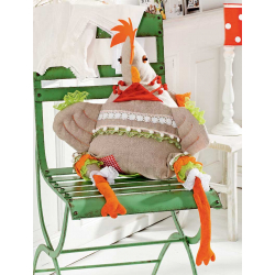 Modèle couture – Coussin poule Reine de la basse-cour Modèle à télécharger Modèles