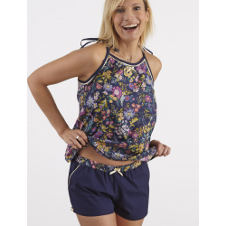 Top à bretelles et le short assorti nuit bleu Modèles