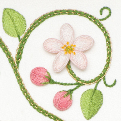Fleurs élisabéthaines en stumpwork - 4 Fleurs élisabéthaines en stumpwork - 4