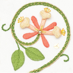 Fleurs élisabéthaines en stumpwork - 6 Fleurs élisabéthaines en stumpwork - 6
