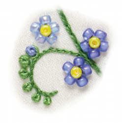 Fleurs élisabéthaines en stumpwork - 7 Fleurs élisabéthaines en stumpwork - 7