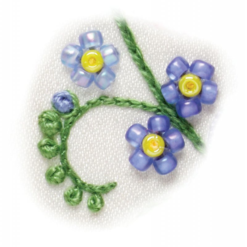 Fleurs élisabéthaines en stumpwork  - 7
