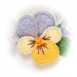 Fleurs élisabéthaines en stumpwork - 8 Fleurs élisabéthaines en stumpwork - 8