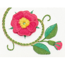 Fleurs élisabéthaines en stumpwork - 9 Fleurs élisabéthaines en stumpwork - 9