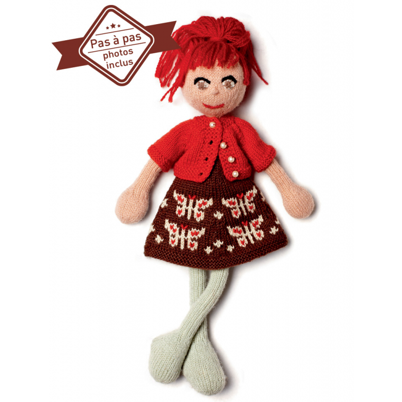 Modèle - Gilet rouge et robe à motifs papillons Modèle à télécharger Modèles