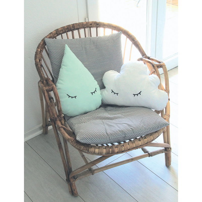 Modèle - Coussins dormeurs nuage et goutte de pluie Modèle à télécharger Modèles