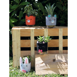 Modèle couture – Cache-pots et bougeoirs Kawaï en feutrine Modèles