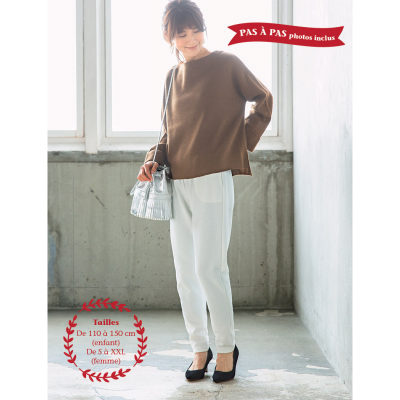 Modèle - Pantalon fuselé (versions femme & enfant) Modèle à télécharger Modèles