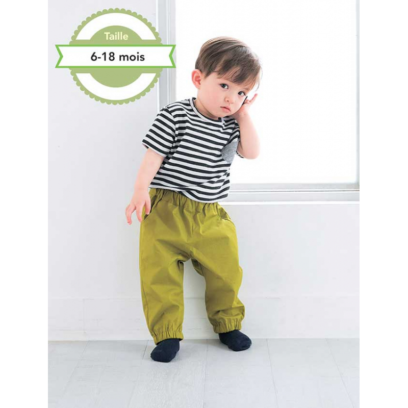 Modèle couture bébé – Pantalon élastiqué Modèle à télécharger Modèles