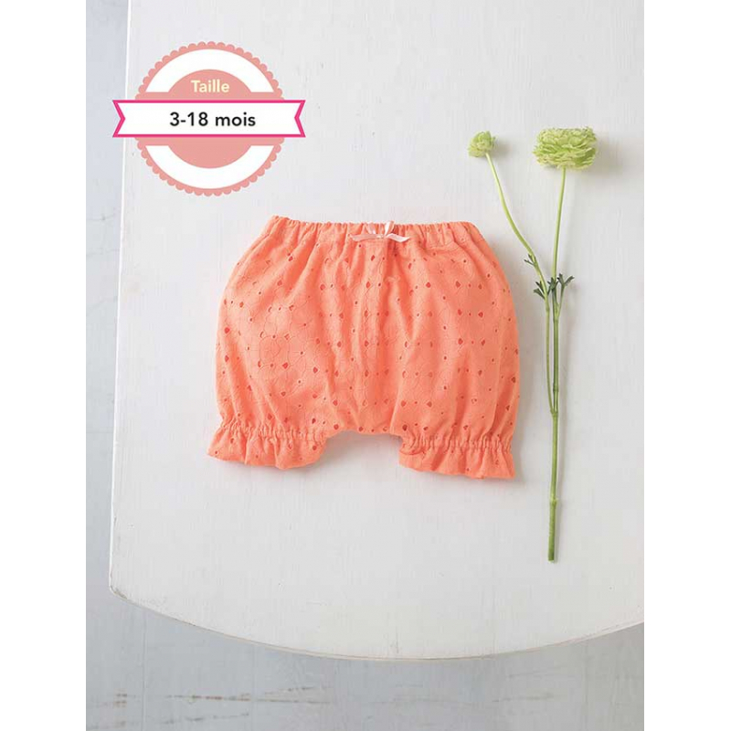 Modèle couture bébé – Bloomer en broderie anglaise Modèle à télécharger Modèles