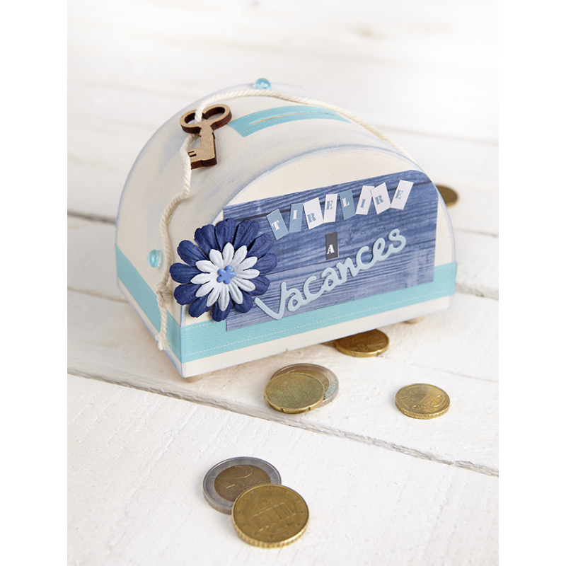 Modèle scrapbooking – Tirelire pour les vacances Modèle à télécharger Modèles