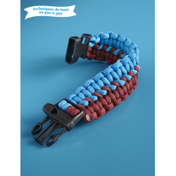 Bracelet double chocolat et bleu  - 1