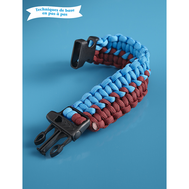 Bracelet double chocolat et bleu  - 1