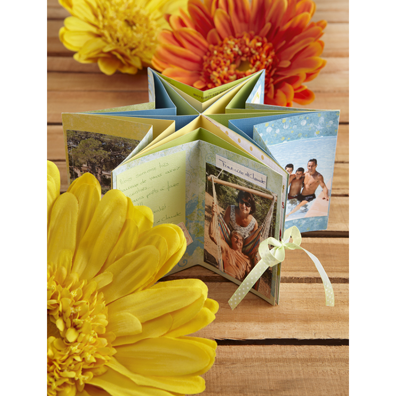 Modèle scrapbooking – Mini-album photo Star Book en étoile Modèle à télécharger Modèles