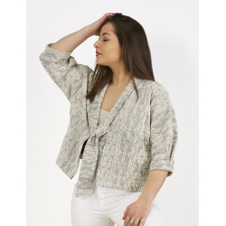 Modèle - Veste à col noué Modèle à télécharger Modèles