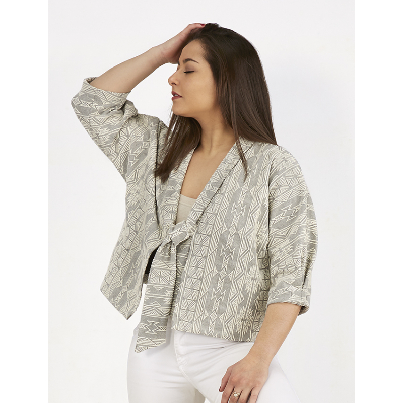 Modèle - Veste à col noué Modèle à télécharger Modèles