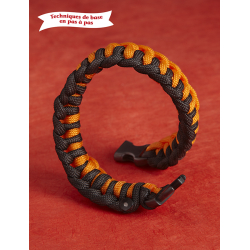 Bracelet noir et orange  - 1