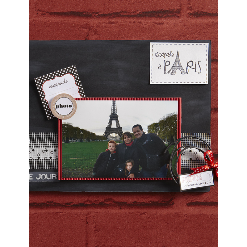 Modèle scrapbooking – Cadre photo en fausse ardoise Modèle à télécharger Modèles