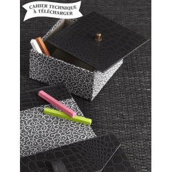 Modèle cartonnage – Boîte simple à couvercle emboîtant Modèle à télécharger Modèles
